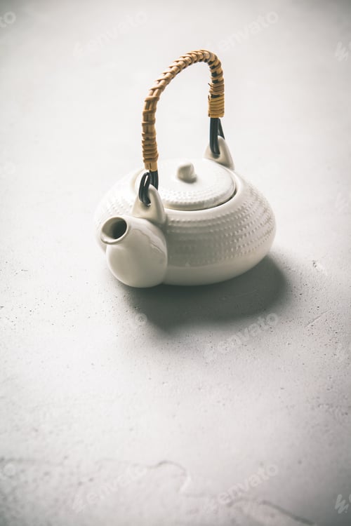 Preview: Ctramic teapot on concrete background