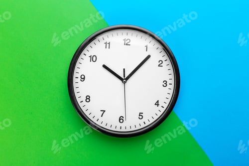 Preview: Wall Clock on color background