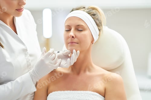 Preview: A scene of medical cosmetology treatments botulinum injection.