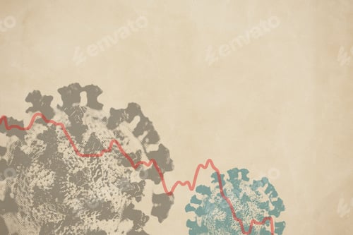 Preview: Illustrative Chart of Gray and Blue Coronavirus