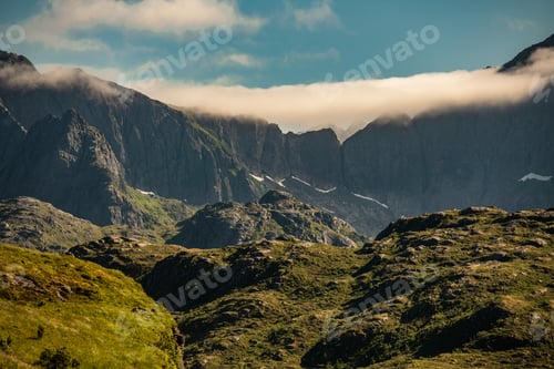 Preview: Scenic Nordland County Norway Landscape. Lofoten Area.