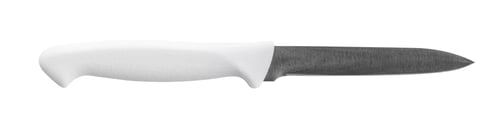 Preview: New metal knife isolated on white background