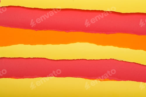 Preview: Torn Paper Layers in Red, Orange, and Yellow