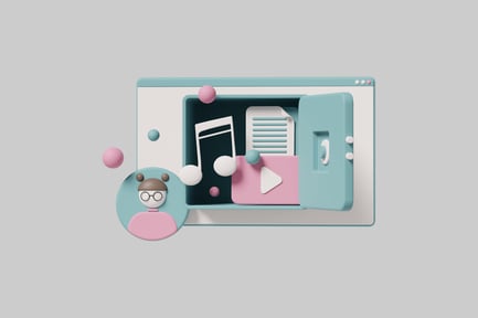 Preview: Cartoon character in a computer window.
