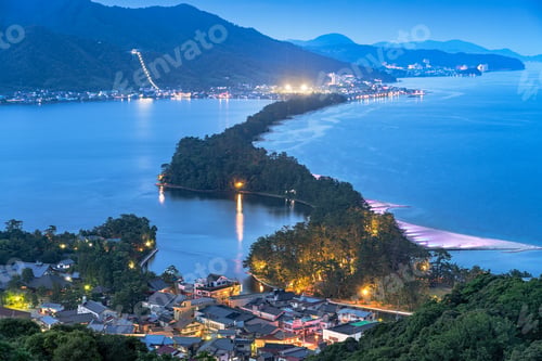 Preview: Kyoto, Japan at Amanohashidate during Blue Hour