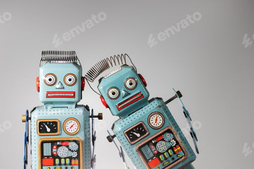 Preview: Vintage retro robot tin toy