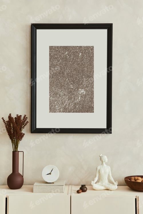 Preview: Elegant composition of stylish living room intrerior