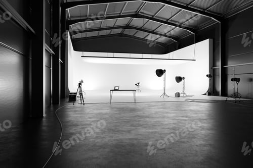 Preview: Professional photography studio with lighting equipment