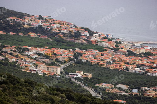 Preview: Small touristic town by the sea. Cala Gonone, Sardinia, Italy.