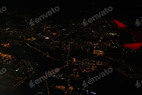 Preview: night view from the airplane