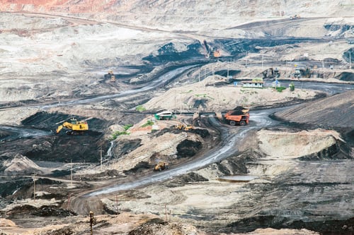 Preview: Part of a pit with big mining truck working