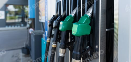 Preview: Fuel pumps at a petrol gas station