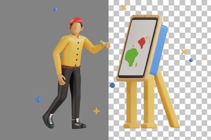 Preview: Student In Art Class 3D Illustration