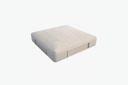 Preview: Square mattress with diamond pattern and side openings