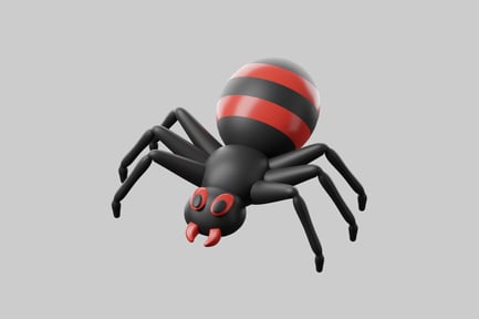 Preview: Cartoon spider celebration decoration asset