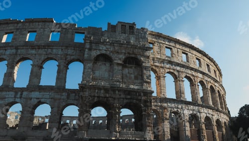 Preview: Roman amphitheater in Pula Croatia on a sunny day showcasing its impressive architecture