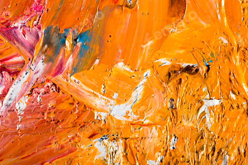 Preview: Close-up view of an original abstract oil painting on canvas