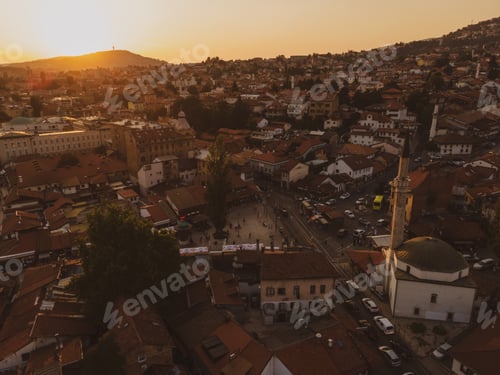 Preview: View of the historic center of Sarajevo, Bosnia and Herzegovina
