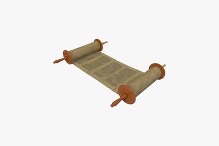 Preview: Parchment scroll with wooden handles