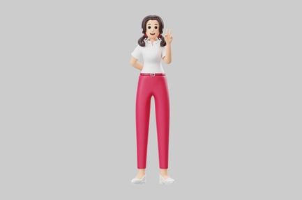 Preview: Animated woman posing