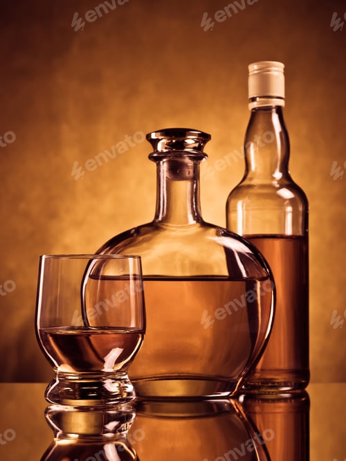 Preview: Two bottles and a glass