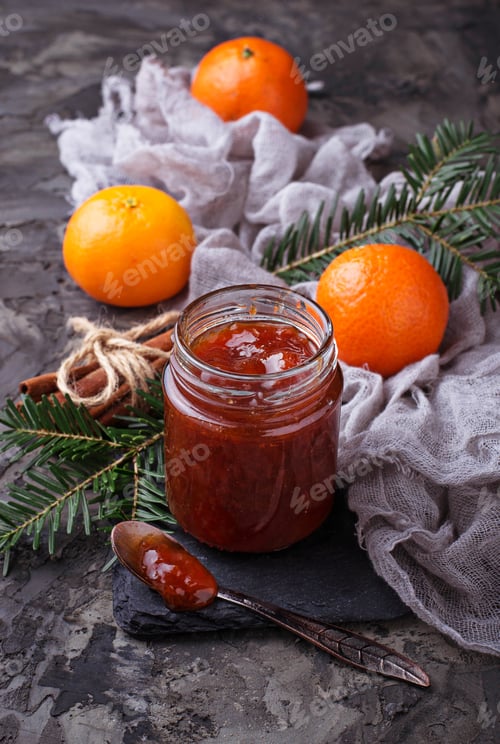 Preview: Homemade orange jam with tangerine