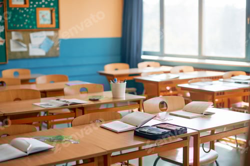 Preview: Empty classroom at elementary school.