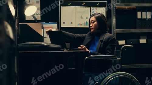 Preview: Law agent reviewing classified documents in archive room