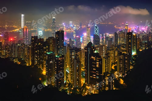 Preview: Hong Kong skyscrapers skyline cityscape view