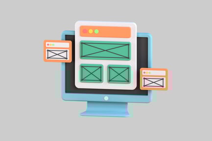 Preview: Computer screen website template layout