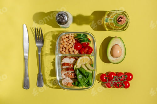 Preview: Healthy chicken and avocado salad.