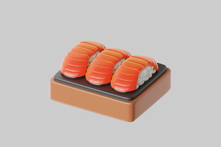 Preview: Three piece salmon nigiri set