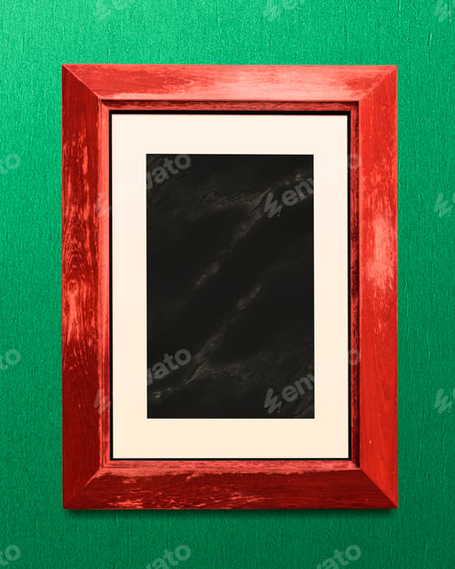 Preview: Red blank frame mockup