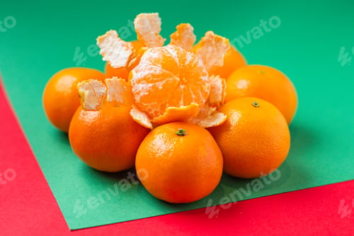 Preview: Tangerines Fresh Juicy Fruits Clementine Ready To Eat On The Table Healthy Meal Snack Ingredient