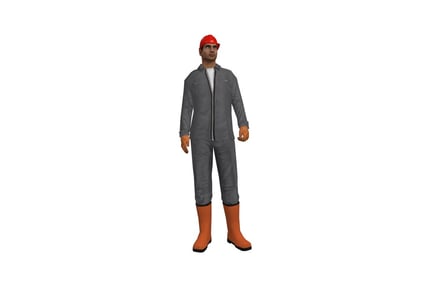 Preview: Worker in coveralls and hard hat