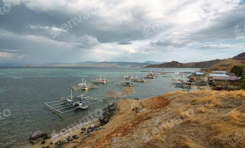 Preview: fishermen village in tropical Seraya Island