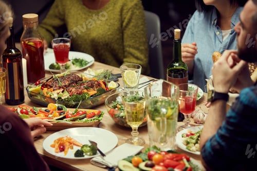 Preview: Delicious Food at Dinner Table