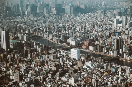 Preview: tokyo skyline from above
