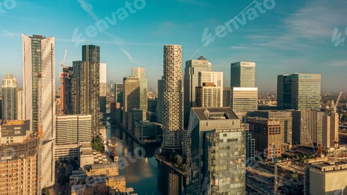 Preview: South Dock Drone View Canary Wharf