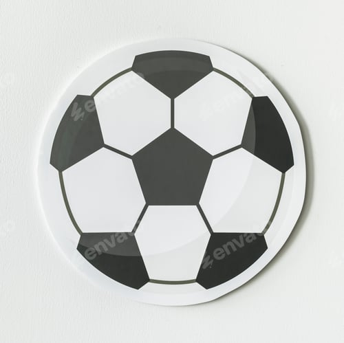 Preview: Cut out paper football graphic