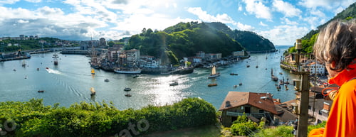 Preview: Panoramic view from above of the bay of Pasajes, Pasajes San Juan and San Pedro, Gipuzkoa, Spain