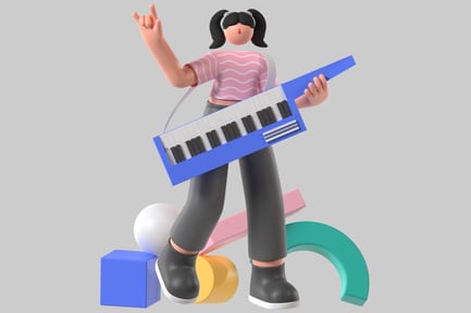 Preview: Woman Playing Keyboard