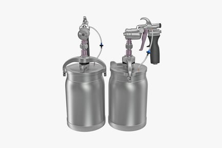 Visualização: Pistolas de pulverização de aço inoxidável com medidores de pressão