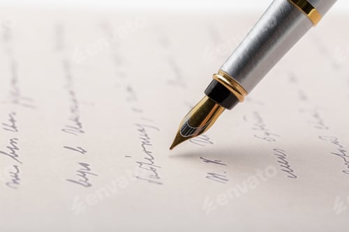 Preview: Fountain Pen on Written Page