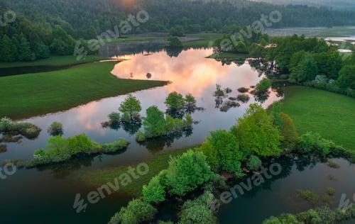 Preview: Flooded countryside after a heavy rain