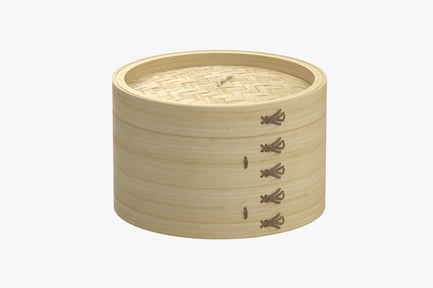 Preview: Bamboo Steamer: Two-Tiered Cooking Vessel