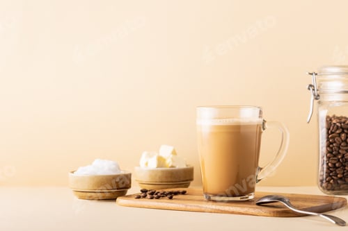 Preview: Bulletproof coffee, blended with organic butter and MCT coconut oil.