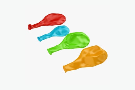 Preview: Colorful Deflated Balloons Set