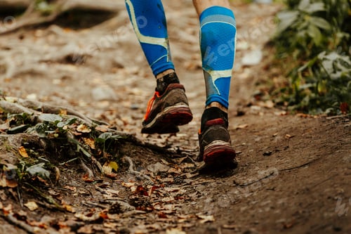 Preview: closeup dirty foot runner