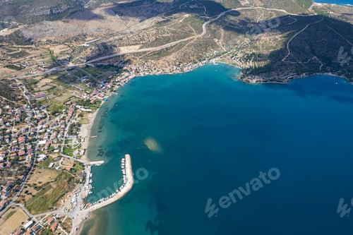 Preview: Drone view of Balikliova, Urla izmir. Turkey